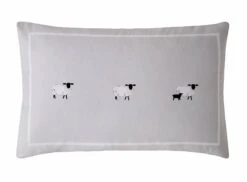 Sophie Allport Brushed Sheep Standard Pillowcase Pair Oatmeal