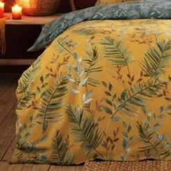 Furn Mazari Exotic Jungle Duvet Cover Set Mustard -Bedding Store 53563 25540
