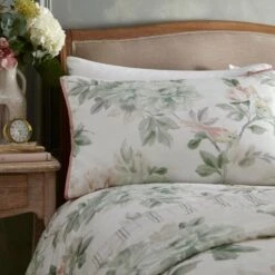 Appletree Campion Green/Coral Duvet Cover Set -Bedding Store 54058 24030