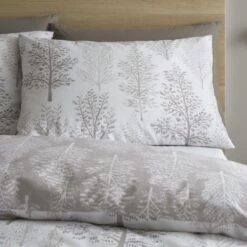Catherine Lansfield Wilda Tree Natural Duvet Set -Bedding Store 54083 23914