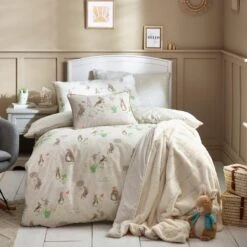 Classic Peter Rabbit Natural Duvet Cover Set -Bedding Store 54253 23331